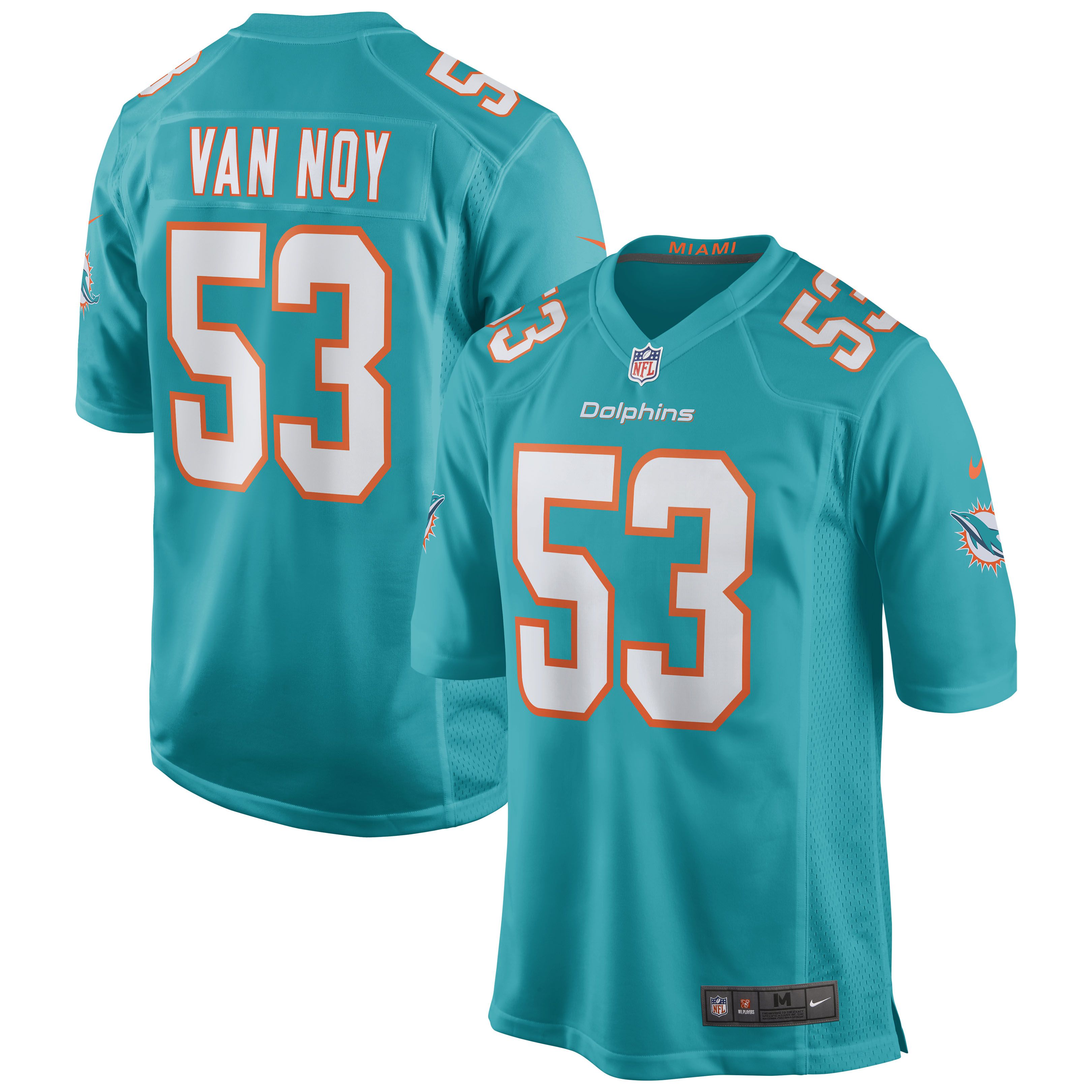 Men Miami Dolphins #53 Kyle Van Noy Nike Green Game Player NFL Jersey->miami dolphins->NFL Jersey